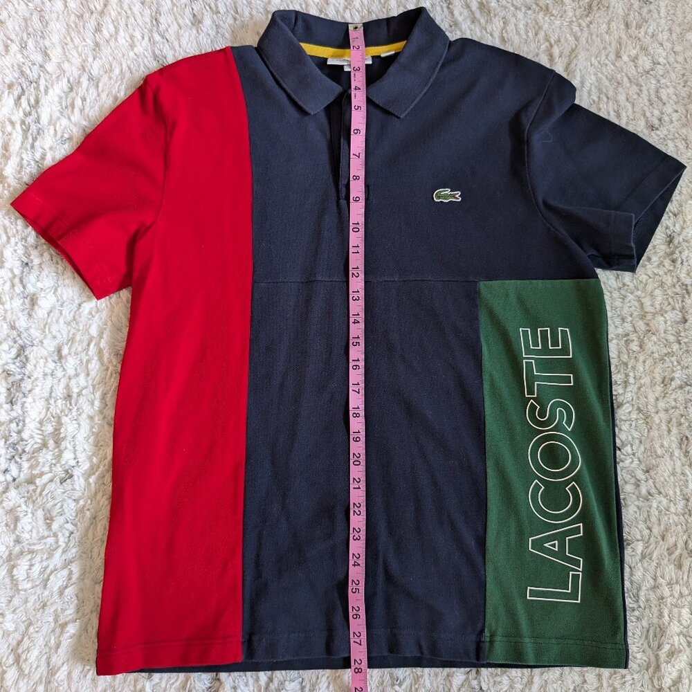 Lacoste Regular Fit Colour-block Stretch Cotton Polo Shirt